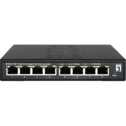 LEVELONE GE2108P - Switch, 8 puertos, Gigabit Ethernet, PoE+