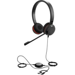 JABRA JA 5399-823-369 - Auriculares, Evolve 30 II, estéreo MS, adaptador USB C/A, conect