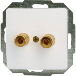 KOPP EL KO LS DOSE - Toma de corriente para altavoces - HK05, blanco arctico