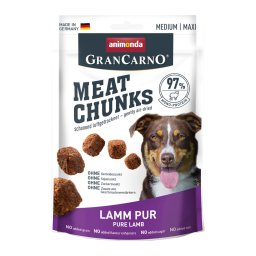 animonda Gran Carno Meat Chunks Medium / Maxi snacks para perros - Cordero puro (80 g)