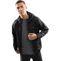 Siroko Chaqueta cortavientos de hombre Fitness-Cortavientos . Negro XL