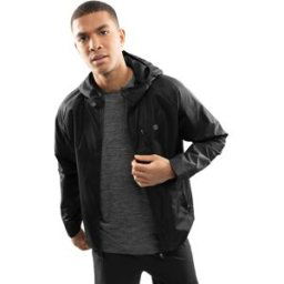 Siroko Chaqueta cortavientos de hombre Fitness-Cortavientos . Negro S