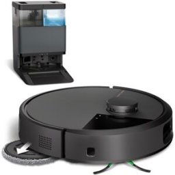 iRobot Robot aspirador y friegasuelos Roomba® Plus 505 Combo con Base AutoWash™ y ClearView™ Pro LiDAR. Negro