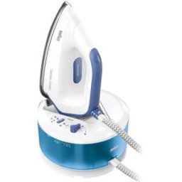 Braun Centro de planchado CareStyle Compact IS2143BL con tecnología silenciosa. Blanco / Azul