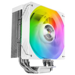 Mars Gaming Mcpu-x4argb Disipador Cpu 220w Tdp 4x Heatpipes Hct Ventilador Pwm Argb 120mm Blanco