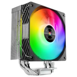 Mars Gaming Mcpu-x4argb Disipador Cpu 220w Tdp 4x Heatpipes Hct Ventilador Pwm Argb 120mm Negro