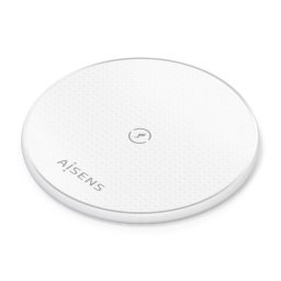 Cargador inalámbrico USB-C 15W Qi, protecciones avanzadas, compatible smartphones, blanco