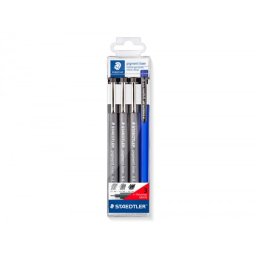 Rotulador staedtler calibrado micrometrico negro bolsa de 3 unidades 0,2 -0,4- 0,8 mm + portaminas 777 regalo