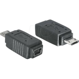 DELOCK 65063 - Conector USB Micro B a conector hembra Mini USB