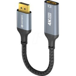 SONERO SON SPC-DP200-02 - Conector DP a HDMI A, 4K 60Hz, 0,1 m.