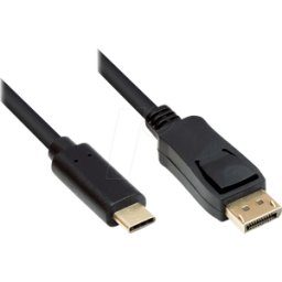 GOOD CONNECTIONS GC M0105 - Cable USB, enchufe C > DisplayPort 1,2 enchufes, UHD, 1 m..