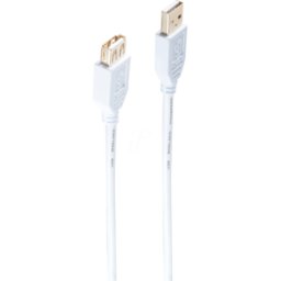 SHIVERPEAKS SHVP BS77122-W - Cable USB 2.0, a macho a hembra, 1,8 m