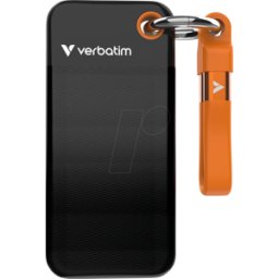 VERBATIM 32197 - Verbatim Pocket SSD con llavero, 2TB Negro/Naranja