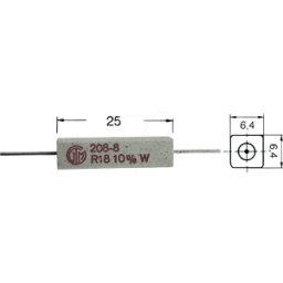 VITROHM 5W AXIAL 510 - Resistencia del cable, axial, 5 W, 510 ohmios, 10%