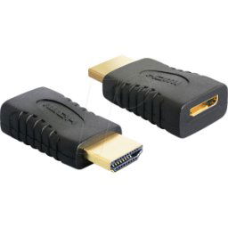 DELOCK 65262 - Adaptador HDMI, conector HDMI macho a conector hembra Mini