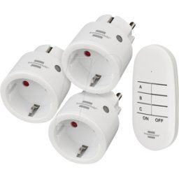 BRENNENSTUHL BRE 1507070 - Juego de interruptores inalámbricos Comfort-Line Mini, 3