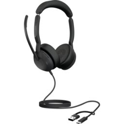 JABRA JA 25069-989-899 - Auriculares, Evolve2 50, USB C/A, UC, estéreo, Sin BT
