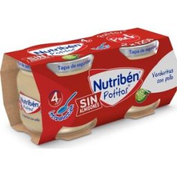 NUTRIBEN Nutribén Potitos Verduritas con Pollo +4m 2x120 gr