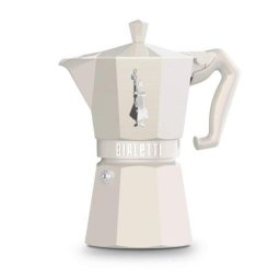 Cafetera Italiana Bialetti Moka Exclusive 6 tazas aluminio crema