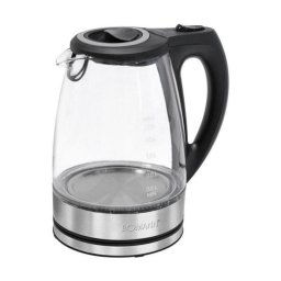 Hervidor de agua eléctrico 1,7L 2200W cristal y acero inoxidable protección sobrecalentamiento