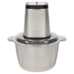 Picadora Clatronic PC-MZ 1227 1,7L Acero Inoxidable 500W Control de Botón Picahielos