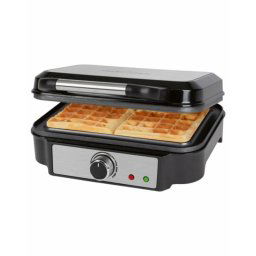 Gofrera ProfiCook PC-WA 1240 Acero Inoxidable Antiadherente 1000W Negro Plata