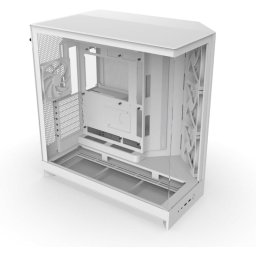 Torre NZXT H9 Flow Blanco Ventana Templada ATX EATX mATX Mini-ITX 4 Ventiladores Vidrio Templado
