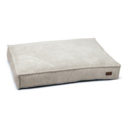Cojín cama Designed by Lotte Ribbed, gris claro - aprox. 100 x 70 x 15 cm (L x An x Al)