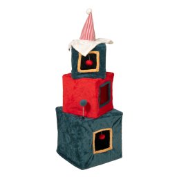 Torre TIAKI Regalo de Navidad para gatos - verde / rojo