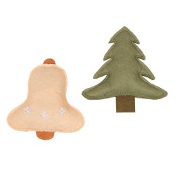 Árbol de Navidad y campana TIAKI juguetes para gatos - Set de 2