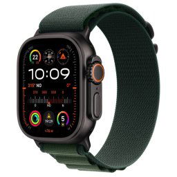 Apple Watch Ultra 2 GPS + Cellular 49mm Caja Negra Titanio con Correa Alpine Loop M Verde Oscuro