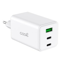 Cargador de red COOL GaN 100W 3 puertos 2x USB-C + 1x USB carga ultrarrápida