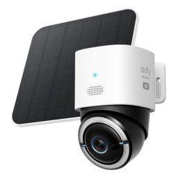 Cámara Eufy 4G LTE S330 Exterior 8MP 4K Visión 360° Zoom 8x Panel Solar Blanco/Negro