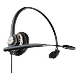 Auriculares Poly con cable USB-A y cancelación de ruido, micrófono boom, negro y plata