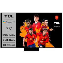 TCL C84 75C845 75" QLED Mini LED 4K Ultra HD 144Hz Smart TV Google TV HDR10+ FreeSync