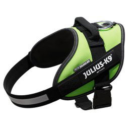 Arnés Julius-K9 IDC® Power verde neón para perros - M: 58 - 76 cm de contorno de pecho