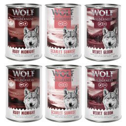 Wolf of Wilderness Red Meat Adult 6 x 400 g - Pack mixto