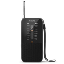 Philips TAR1509 Radio Portátil Analógica FM/AM, Funciona con Pilas, Negro