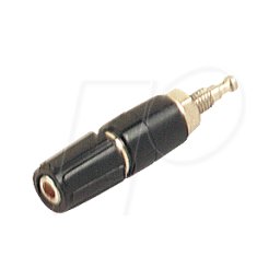 HIRSCHMANN TEST & MEASUREMENT MPK 1 SW - Borne de polo, aislado con orificio transversal, negro