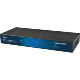 ALLNET SG8208PD - Switch, 8 puertos, Gigabit Ethernet, PoE