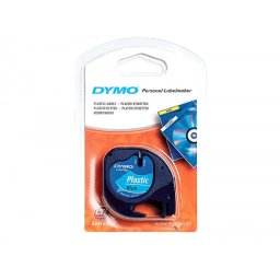 Cinta dymo 12mmx4mt -negro/azul para maquina letratag