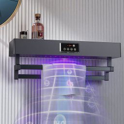 Toallero Eléctrico UV secador de toallas de desinfección, baño o cocina, de pared, L60 cm, 450W, ElectricSun Standard gris
