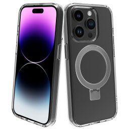 Muvit Recycletek Magsafe Funda Transparente con Soporte para iPhone 15 Pro Max