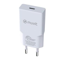 Muvit For Change Slim Cargador de Pared USB-C PD 30w Blanco