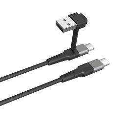 Muvit For Change Cable USB-C + USB a USB-C 3A/15W 1.2m Negro