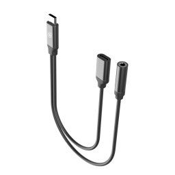 Muvit For Change Splitter Cable de Carga Y Música USB-C Negro