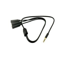 Cable De Audio Estereo 3x Jack 3.5mm Hembra A 3.5mm 0.50 M Negro