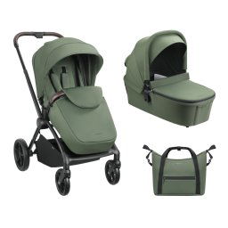 Carrito de bebé 2en1 con capazo Kara Verde Militar 2025