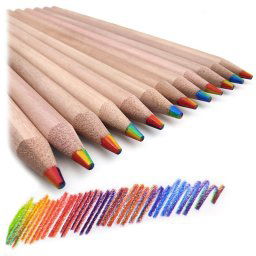 Set 12 Lapiceros Madera Magic Rainbow