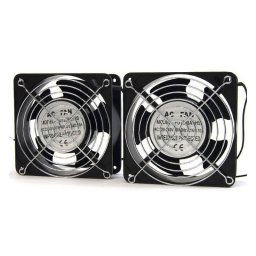 Powergreen Doble Ventilador 120mm para Armario Rack